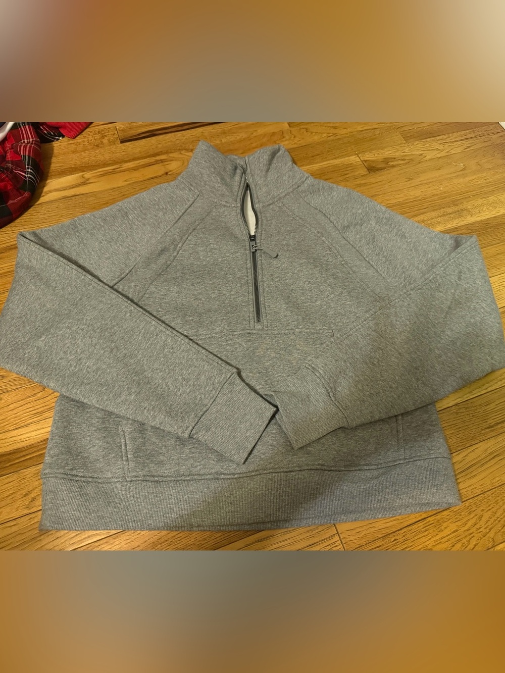 Jockey Women's Gray Quarter-Zip Pullover Sweatshirt